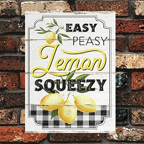 جدید Vintage Retro Metal Tin Sign Easy Peasy Lemon Squeezy Home Garage Bar Club Hotel دیوار دکورهای تابلو 12X8 اینچ باغ لیمو دکور