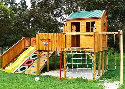 کیت های DIY تجهیزات حیاط خلوت ساخت استرالیا Timberwolf Cubby House