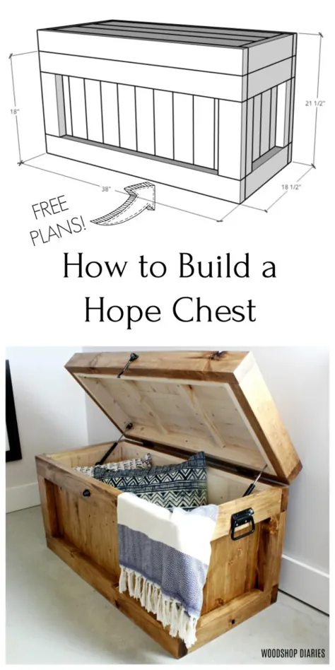 چگونه می توان یک قفسه سینه امید DIY را در 5 مرحله ایجاد کرد {برنامه های رایگان!}