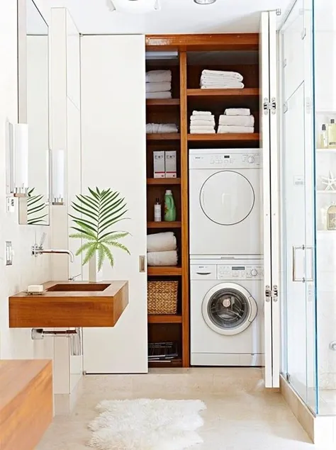 بهترین راه حل های ذخیره سازی اتاق لباسشویی ما