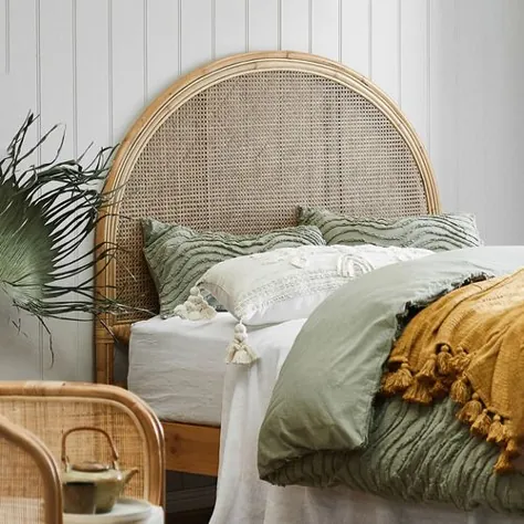 Eclipse Natural Rattan Bedhead