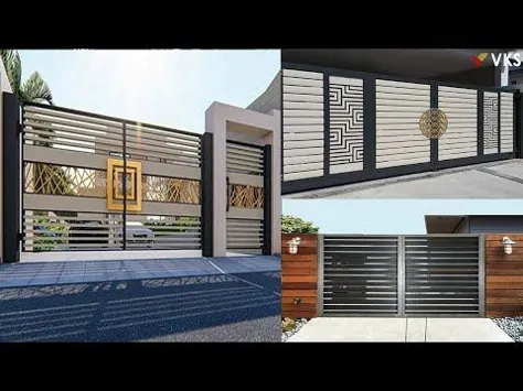 طراحی مدرن دروازه اصلی |  دروازه آهنی خانگی مدرن |  گریل گیت |  دروازه استیل |  |  دروازه تاشو کشویی