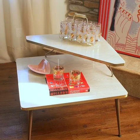 میز گوشه بلوند MID CENTURY MODERN Vintage 1950s 2 Tier Table Living Room Living Up، Lamp، Tiered Atomic Ranch Style - یک عکس در Flickriver