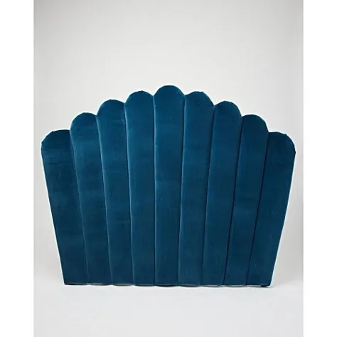 تخت خواب دو نفره Flora Azure Blue مخمل