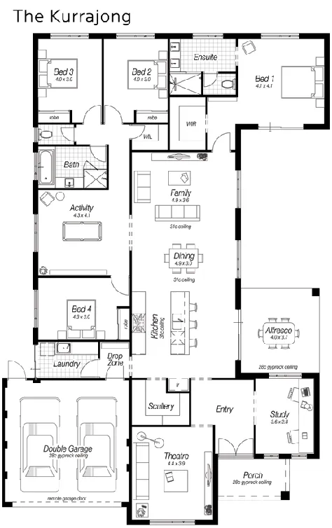Floor Plan جمعه: یک خانه خانوادگی 5 خوابه به شکل U