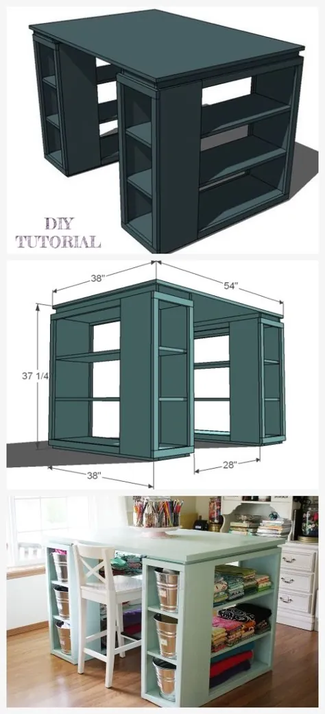 Modern Craft Table آموزش DIY + برنامه رایگان - مجله DIY