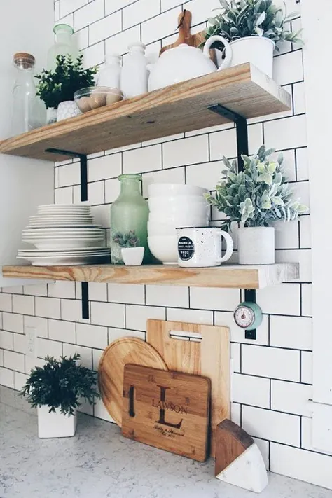 قفسه های آشپزخانه به سبک Farmhouse که دوست داریم!