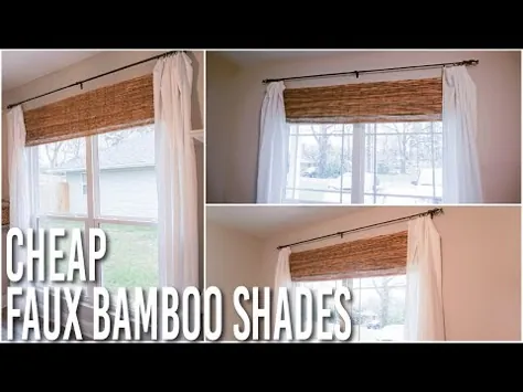 هک DIY Faux Bamboo Roman Shades - ارزان و آسان