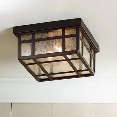 J du J Sierra Craftsman 10 1/2 "چراغ سقفی عریض - # 65087 | لامپ های Plus