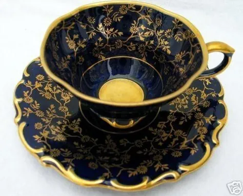 نعلبکی فنجان چای دمی طلای کبالت آلمان |  # 24229674
