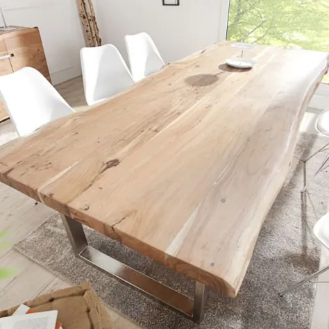 ماساژور Baumstamm Tisch MAMMUT NATURE 3،5 & 6cm Akazie Massivholz Esstisch |  eBay