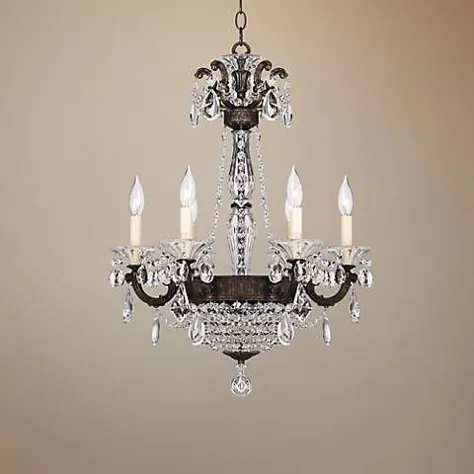 Schonbek La Scala Heirloom Bronze 21 "-W Crystal لوستر - # N5760 | لامپ به علاوه