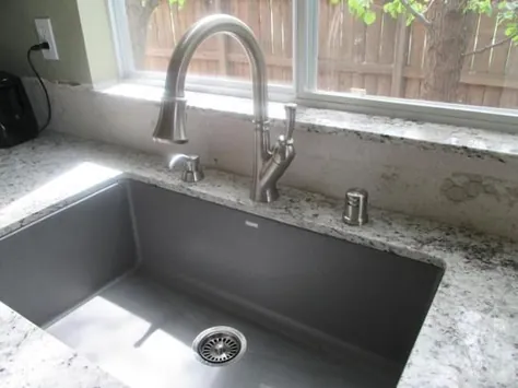 سینک ظرفشویی Blanco PRECIS Undermount Granite Composite 32 in. تک ظرف ظرف ظرفشویی سفید-440150 - انبار خانه