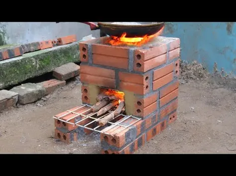 اجاق گاز هیزم DIY \ اجاق چوبی سنتی برای خانه