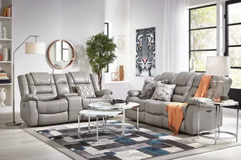 NEXUS GRAY DUAL POWLINING SOFA