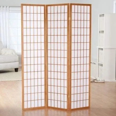 صفحه GTU مبلمان ژاپنی به سبک 3 پانل صفحه نمایش جداکننده اتاق Shoji شرقی برای خانه / دفتر (سیاه)