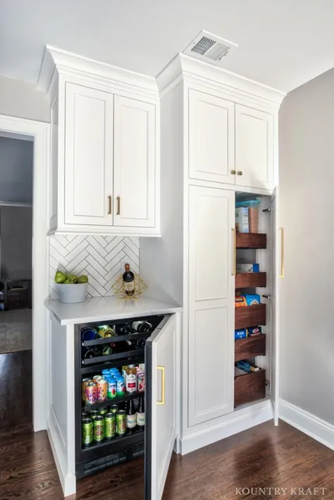 کابینت های آشپزخانه سفید U شکل در Montvale ، نیوجرسی