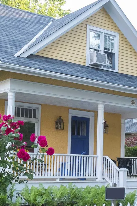رنگ درب جلو برای یک خانه زرد [Inc.  11 نمونه در تصاویر] - Home Decors Bliss