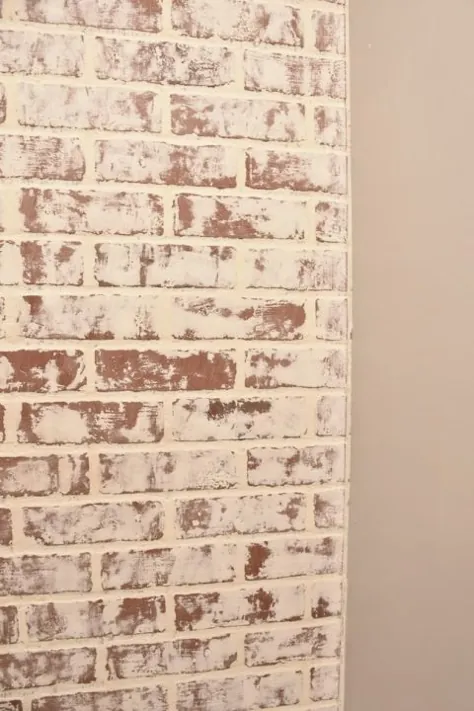 دیوار لهجه آجری Schmear Brick German Faux (چالش 100 دلاری اتاق)