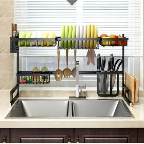 نگهدارنده آشپزخانه قفسه خشکشویی ظرف ظرفشویی LuxRack TM (طرح ارتقا یافته)