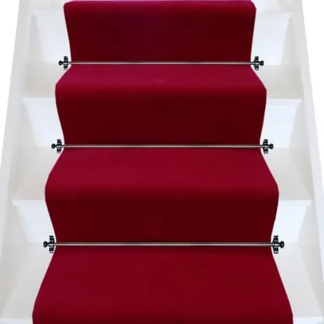 Brintons Carpets True Velvet Gallery Red Plain Stair Runner (در هر متر)