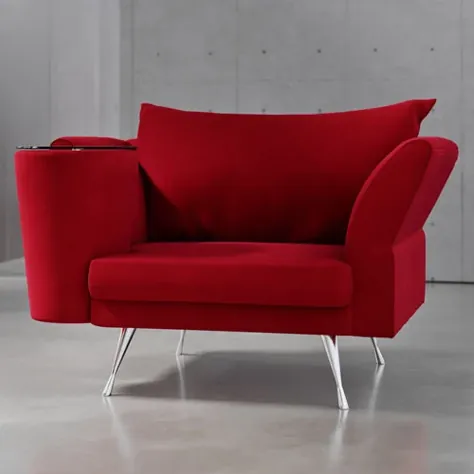 صندلی کافه - مخمل قرمز