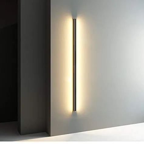 Phube Minimalist Creative Lamp Long Lamp چراغ دیواری LED مدرن زمینه چراغ دیواری اتاق نشیمن کنار تخت خواب آلومینیوم دیوار سبک نور محافظ (120 سانتی متر)