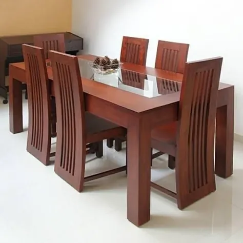 ست میز ناهار خوری چوبی 6 نفره