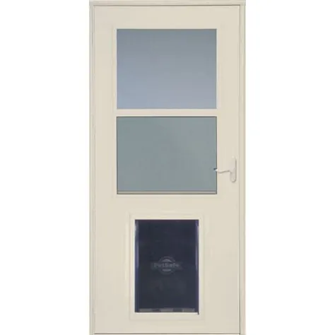 LARSON Pet Door XL 32-in x 81-in Badmond Universal Reversible Wood Core Core Storm Door Lowes.com