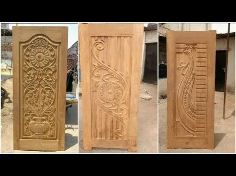 طرح های مدرن درب چوبی برای خانه 2019 | درب ساگوان |  درب ساج |  در چوبی |  در اصلی