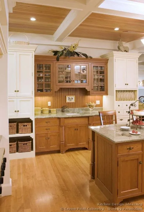 عکس آشپزخانه - سنتی - کابینت آشپزخانه دو رنگ (آشپزخانه شماره 132)