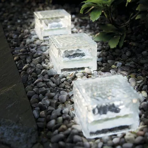 چراغ های جشن چراغ خورشیدی گاردمن شیشه نور آجر مکعب یخ (1 قطعه)