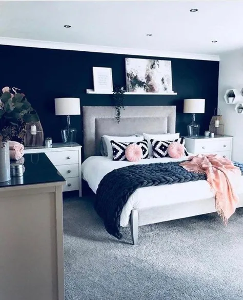 33 ایده برای طراحی اتاق خواب Blue Navy Blue برای الهام بخشیدن به شما |  زیبایی خانگی - ایده های الهام بخش برای خانه شما.