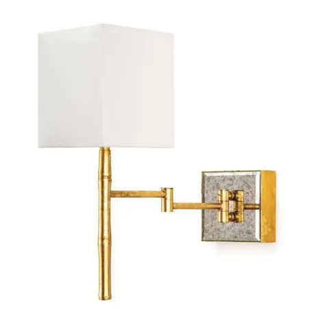 Regina Andrew Sarina Leaf Gold One Light Swing Arm Sconce 15 1143 | بلاکور