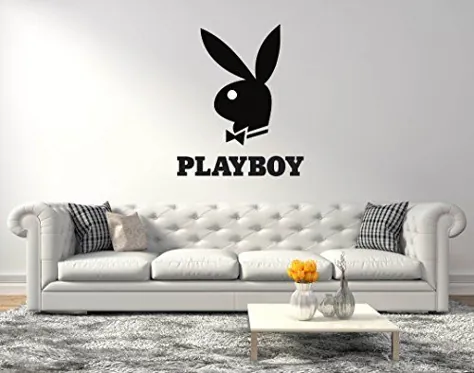 آرم اسم حیوان دست اموز Playboy - دیوارچین دیوار مخصوص اتاق نشیمن منزل یا دکوراسیون اتاق خواب فعال (اینچ ارتفاع 20 "x24" اینچ)