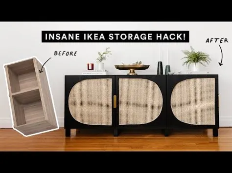کنسول ذخیره سازی عصای بافته شده DIY IKEA