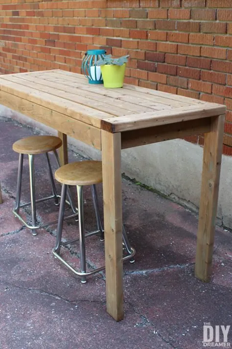 نحوه ساخت میز میله 2x4 در فضای باز