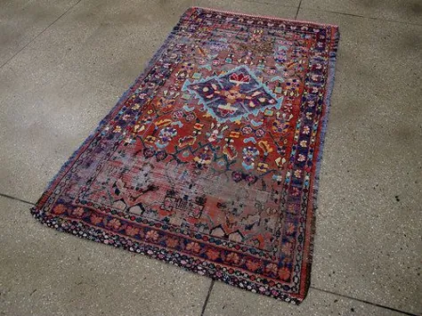 فرش عتیقه ایرانی ملاایر فرش 2'11 "X5'2" - فرش و گلیم های قدیمی هانت