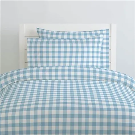 جلد لحاف Lake Blue Gingham