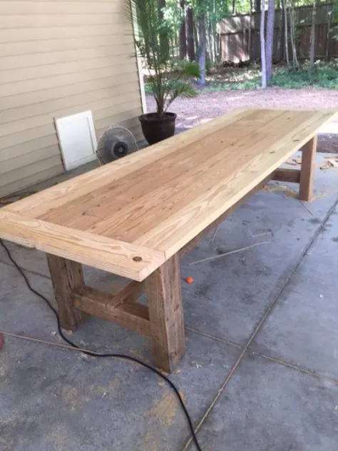 میز 10 پا مزرعه با چوب انبار اصلاح شده