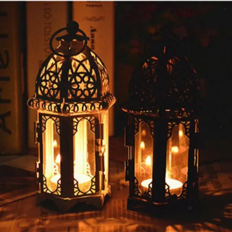 جاشمعی شمع آهنی سبک مغربی 2x دکوراسیون منزل شمعدان شمع دار |  eBay