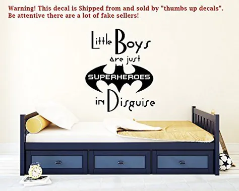 Little Boys Are Just SUPERHEROES Decals Wall Decals Quote Decal Kids Nursery Stickers وینیل خانه دکوراسیون اتاق خواب Playroom Art T48