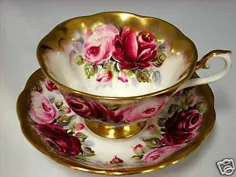 روبی آلبرت چای جام و نعلبکی TEACUP GOLD ROSE "روبی | # 47070133