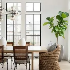 صندلی های غذاخوری فلزی پرنعمت با میز ناهار خوری چوبی - انتقالی - اتاق ناهار خوری