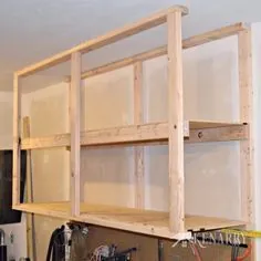 ذخیره سازی گاراژ DIY: قفسه های نصب شده روی سقف + Giveaway