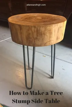 میز کناری استامپ چوب DIY