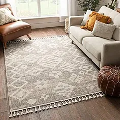 فرش خوب بافته شده روما بژ منطقه مراکش 3x5 (3'11 x 5'10 ")