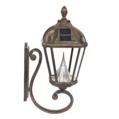 GAMA SONIC Royal Solar Weathed Bronze Wall Outdoor Wall Lantern-GS-98W-WB - انبار خانه