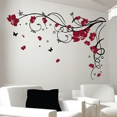 تابلوچسبهای دیواری تاک گل پروانه ای / گلدسته های دیواری EXTRA LARGE |  eBay