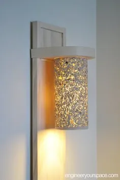 لامپ دیواری / دیوارکوب DIY با قفسه ساخته شده با ابزار دستی